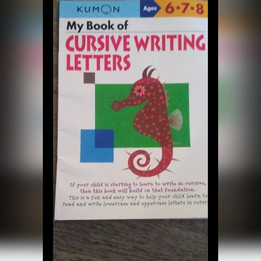 MY Book of Cursive Writing Letters Kumon Ages 6 7 8 Homeschool Education